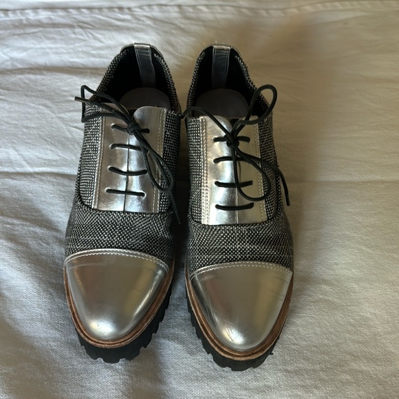 All Black Shoes - All Black platform lace up shoes, size 39.5 (9US)